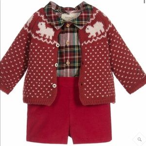 Nanos -Red 3 Piece Shorts Set